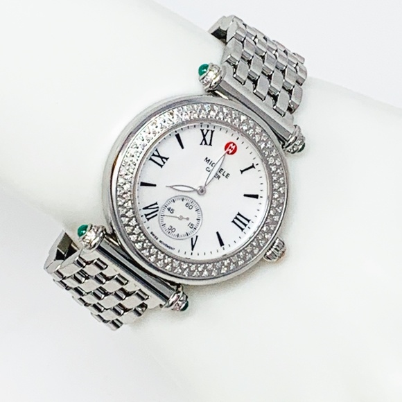 Michele Accessories - *Rare* MICHELE Caber Diamond Watch with *Emeralds*